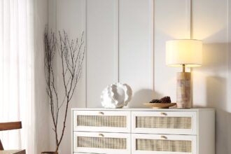 rattan dresser