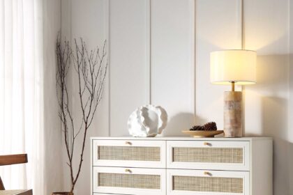 rattan dresser