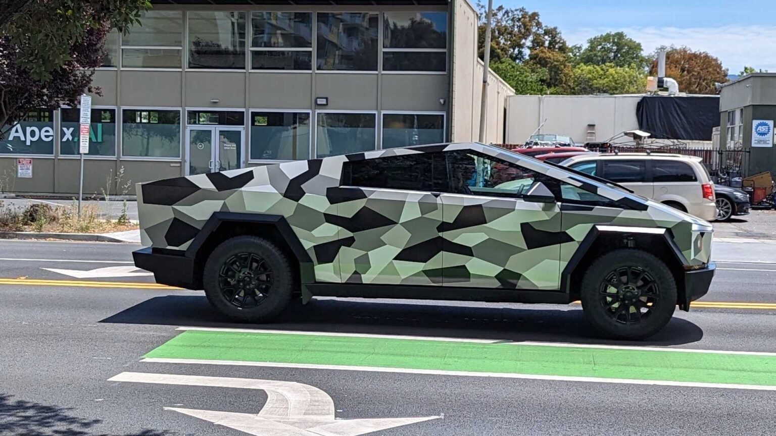 tesla cybertruck camouflage