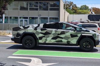 tesla cybertruck camouflage