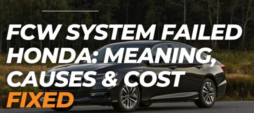 [FIXED] FCW System Failed Honda: Meaning, Causes & Service Cost